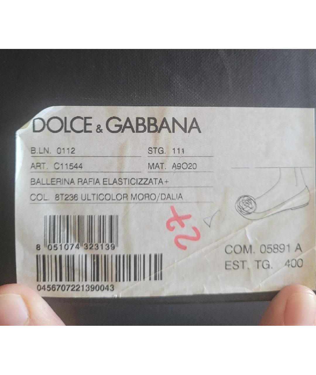 DOLCE&GABBANA Мульти балетки, фото 9