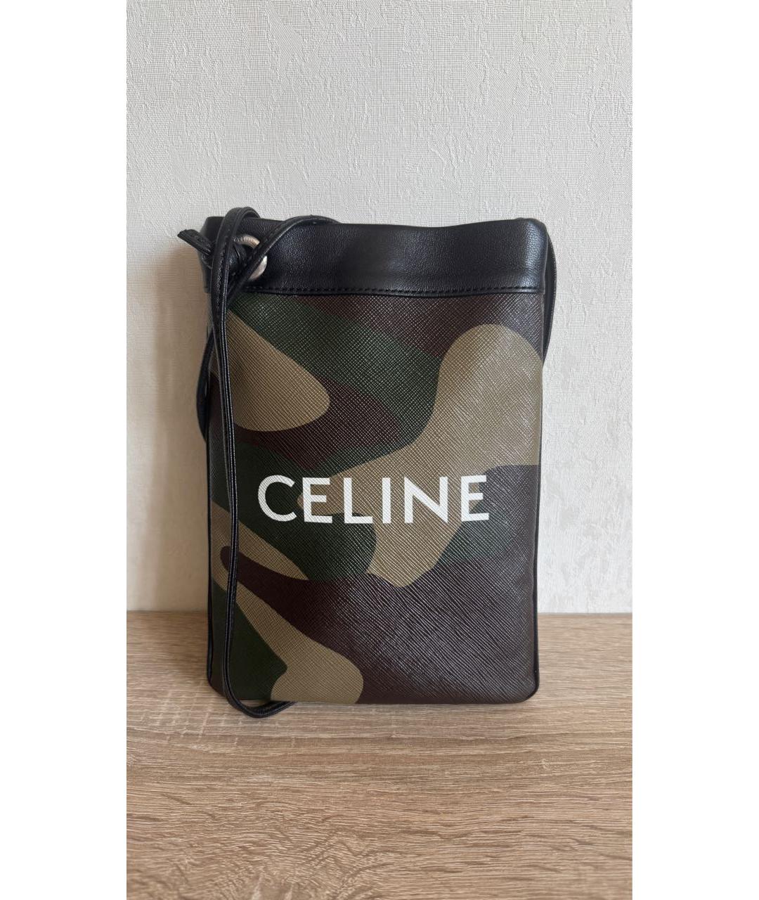 CELINE Хаки сумка через плечо, фото 9
