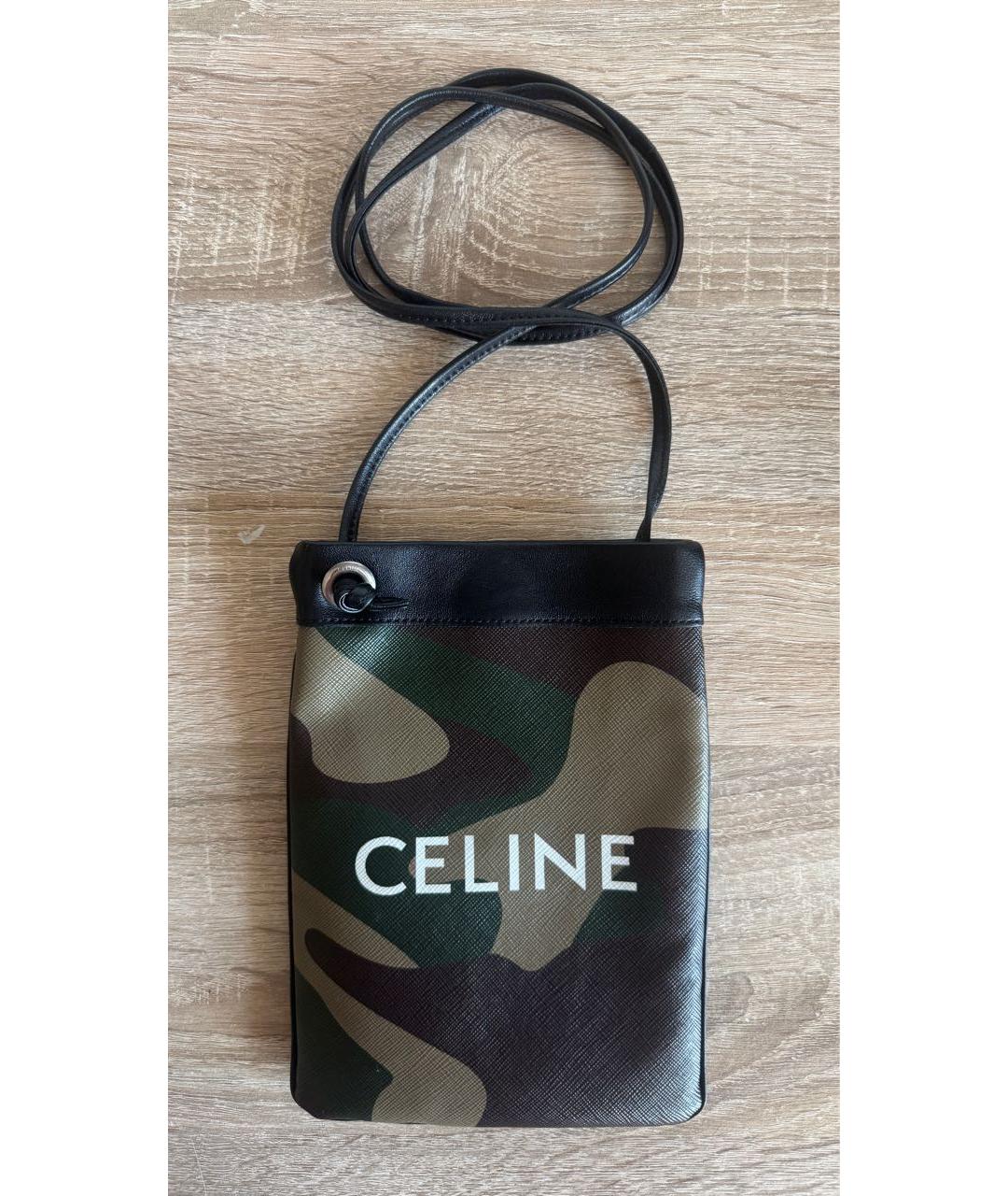 CELINE Хаки сумка через плечо, фото 8
