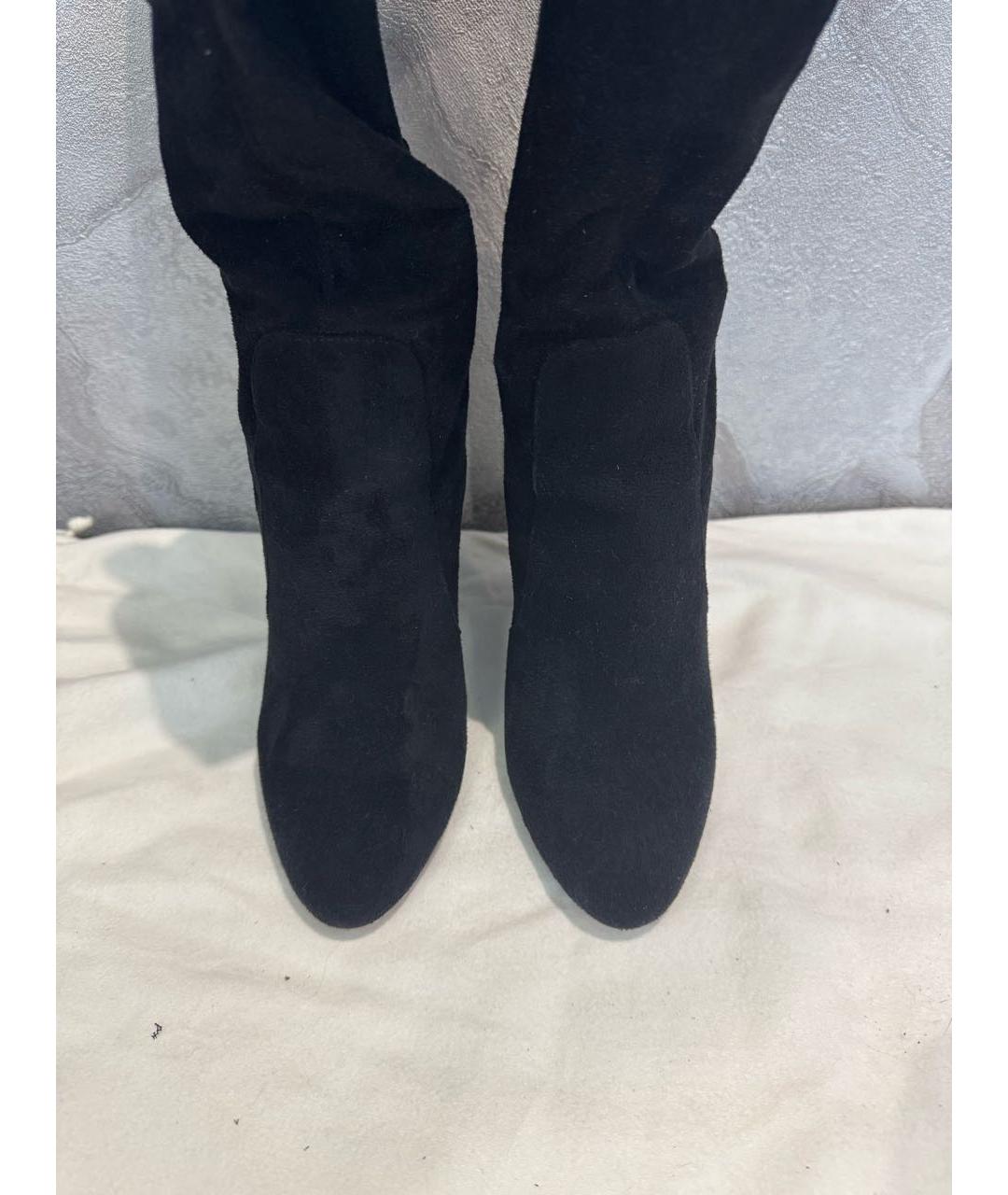 AQUAZZURA Черные замшевые ботфорты, фото 2