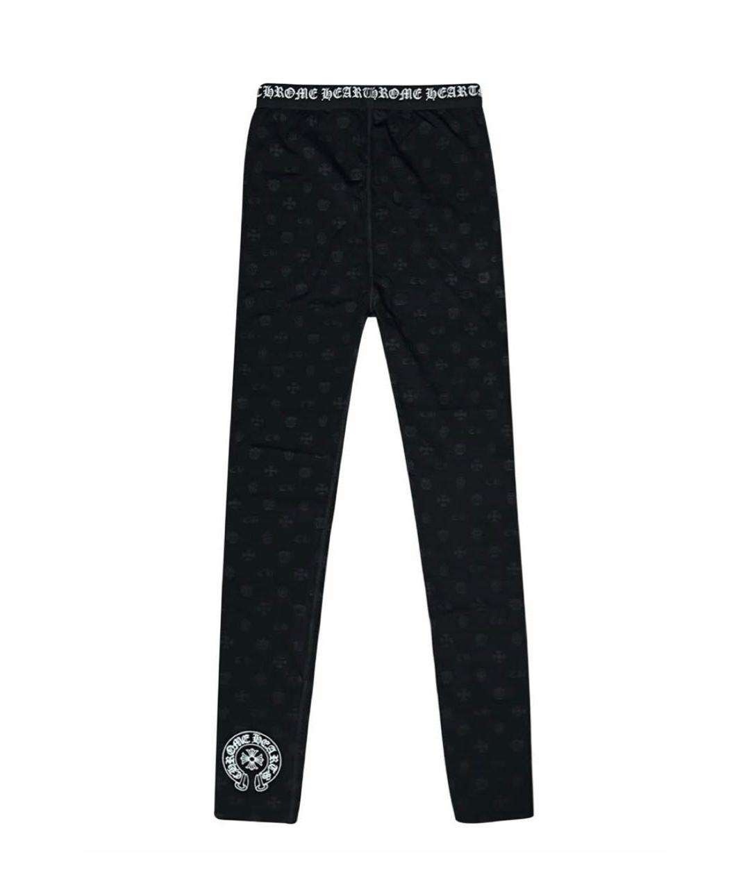 CHROME HEARTS Черные леггинсы и велосипедки, фото 1