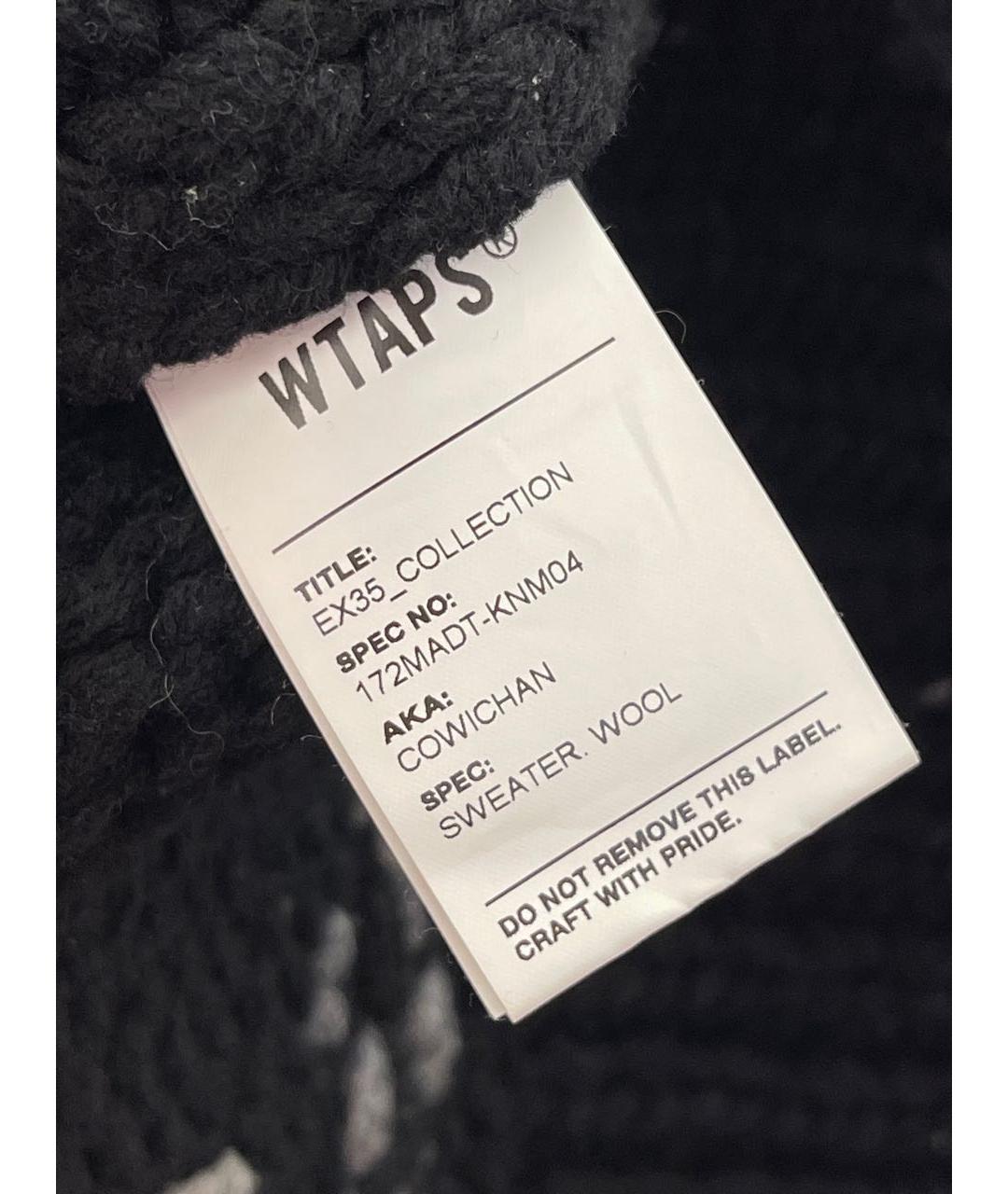 WTAPS Черный шерстяной кардиган, фото 6