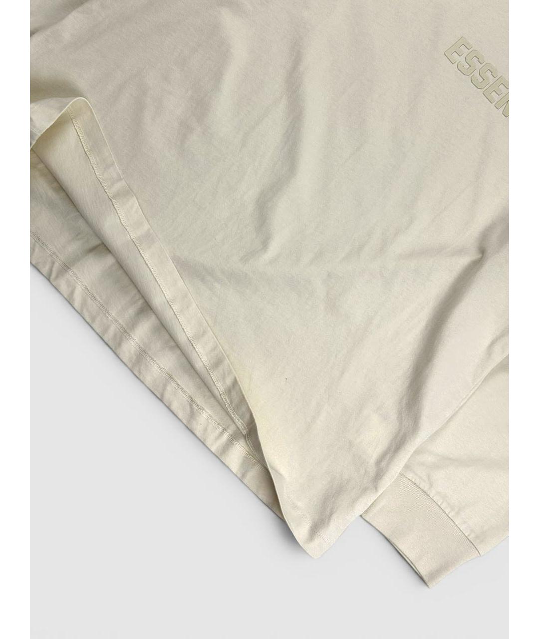 FEAR OF GOD ESSENTIALS Бежевая хлопковая футболка, фото 4