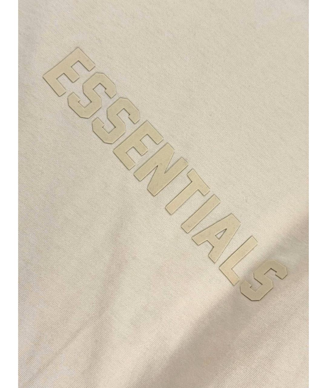 FEAR OF GOD ESSENTIALS Бежевая хлопковая футболка, фото 5