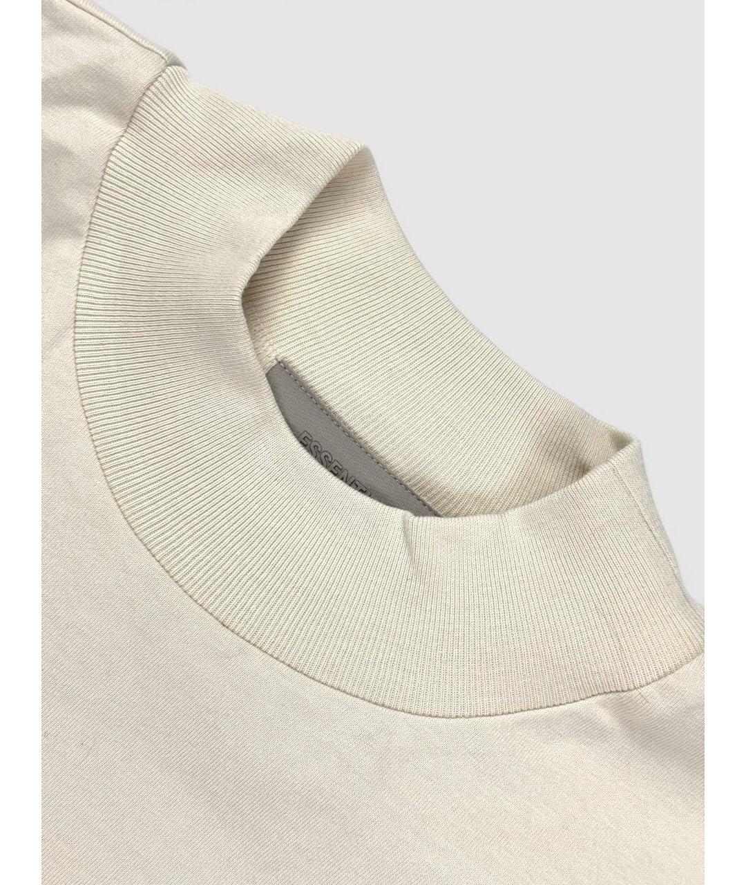 FEAR OF GOD ESSENTIALS Бежевая хлопковая футболка, фото 6