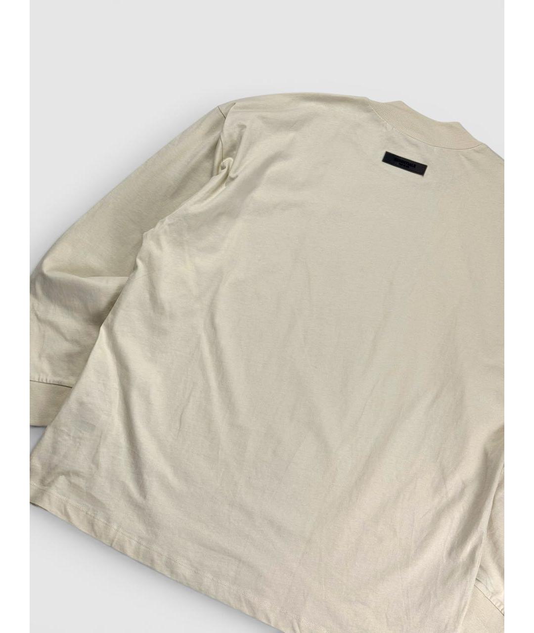 FEAR OF GOD ESSENTIALS Бежевая хлопковая футболка, фото 2