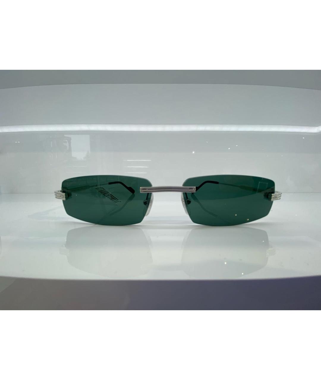 CARTIER Зеленые металлические солнцезащитные очки, фото 4