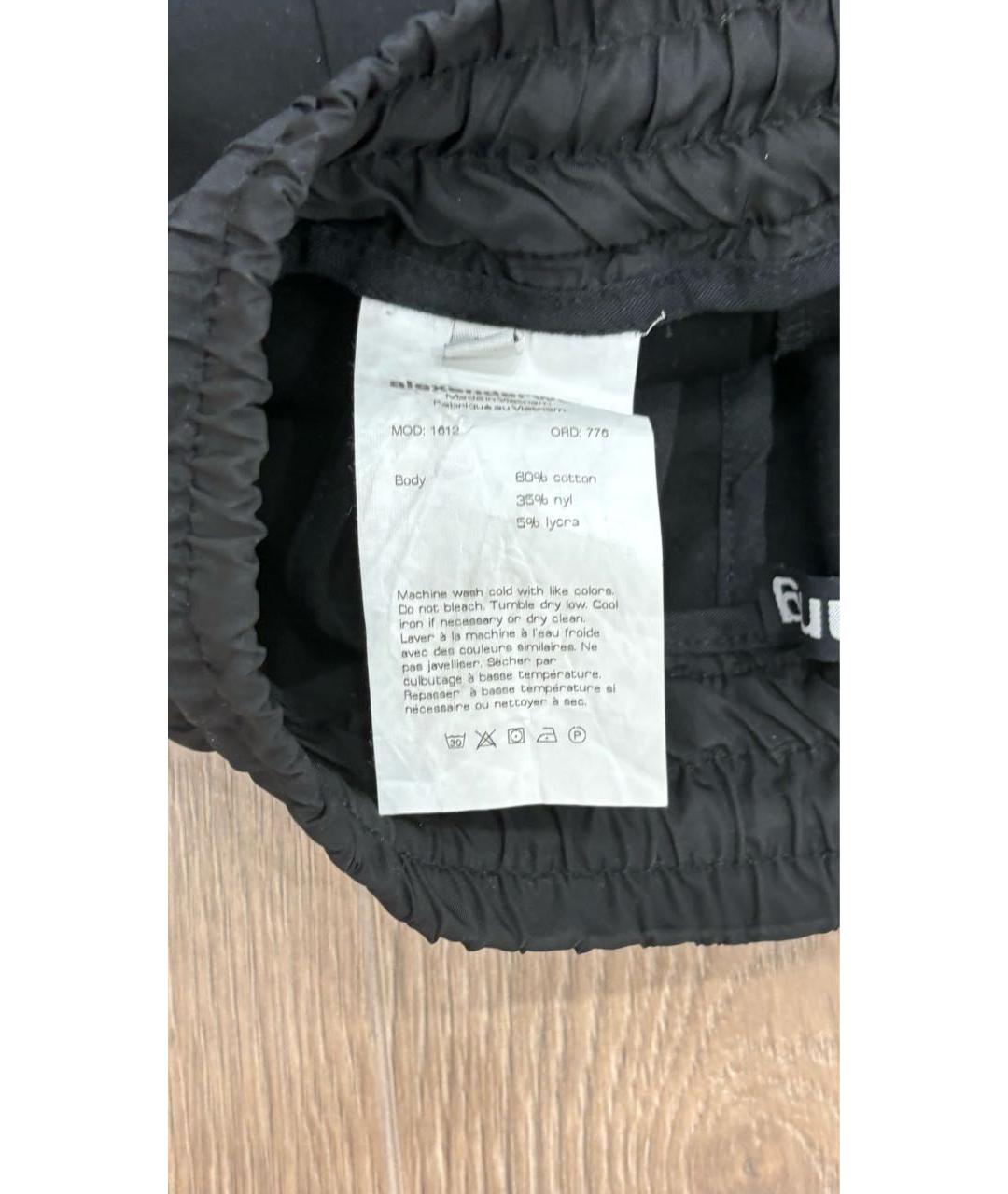 ALEXANDER WANG Черные хлопковые повседневные брюки, фото 5