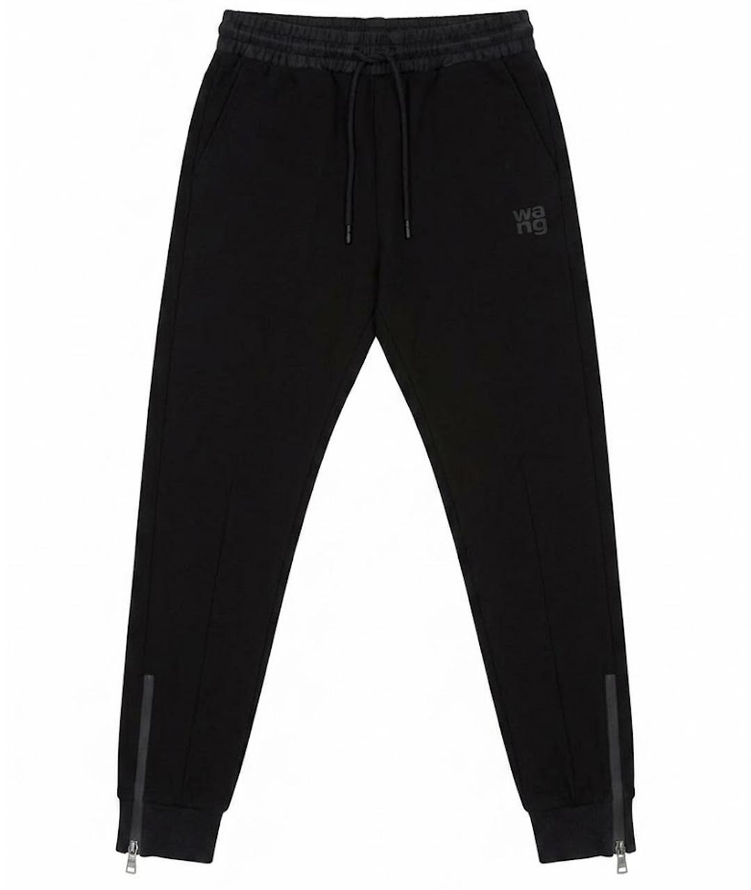 ALEXANDER WANG Черные хлопковые повседневные брюки, фото 1