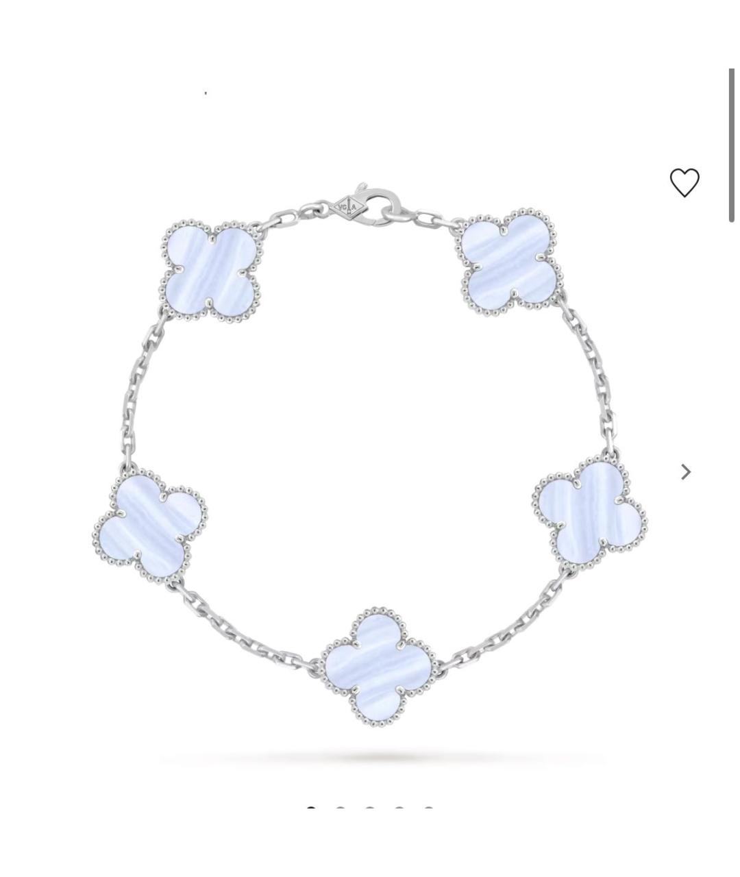 VAN CLEEF & ARPELS Голубой браслет из белого золота, фото 1