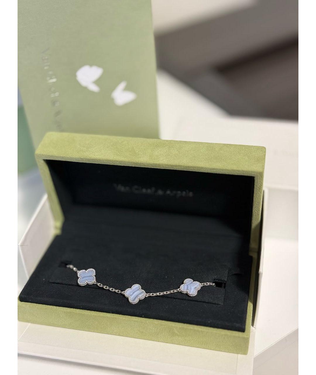VAN CLEEF & ARPELS Голубой браслет из белого золота, фото 2
