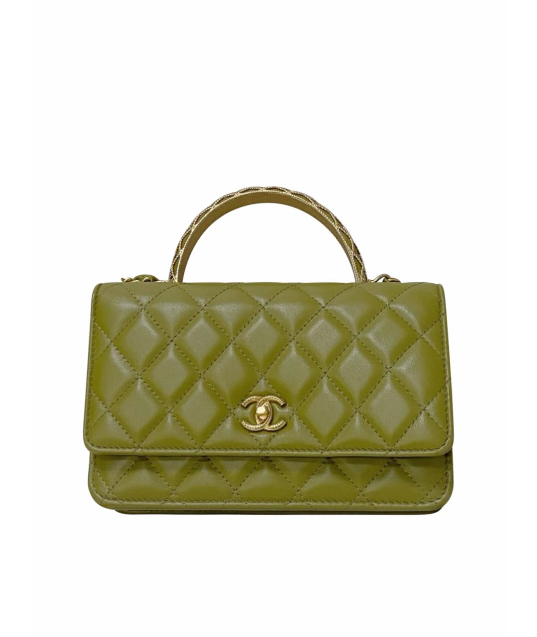 CHANEL Зеленая кожаная сумка через плечо, фото 3