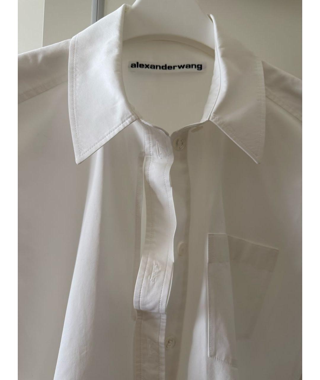 ALEXANDER WANG Белое хлопковое повседневное платье, фото 4