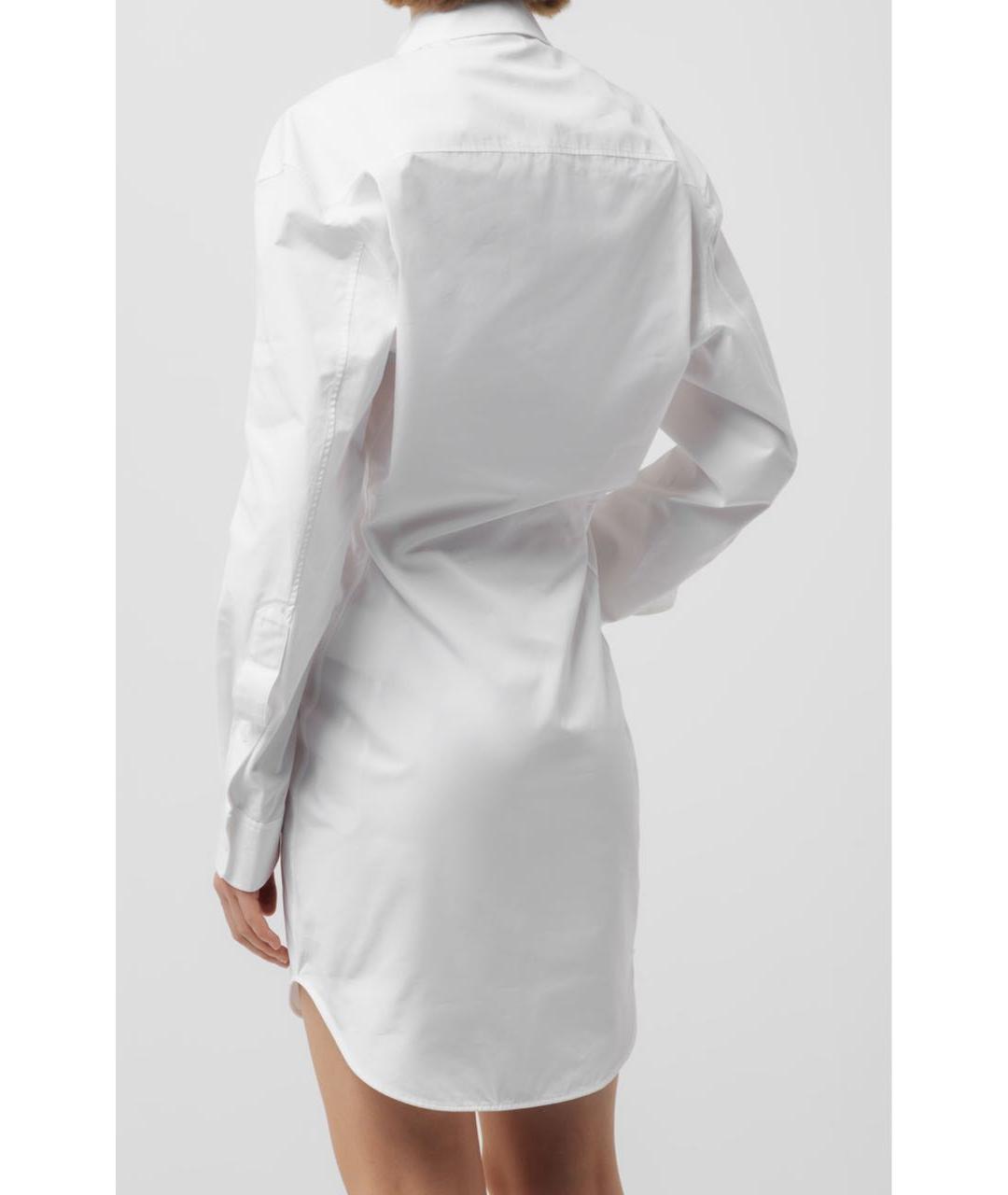ALEXANDER WANG Белое хлопковое повседневное платье, фото 3