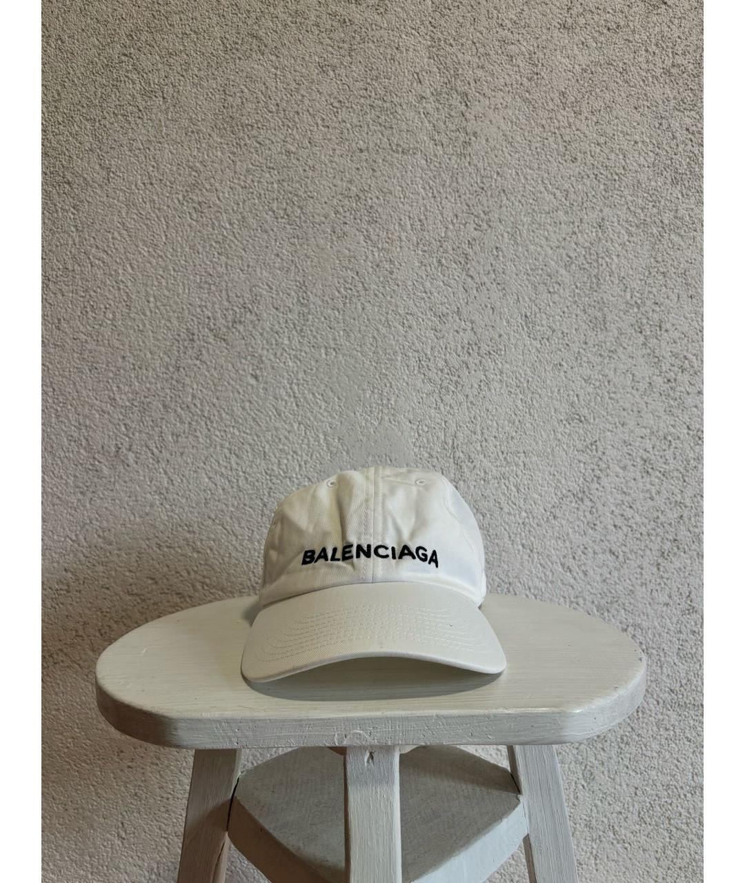 BALENCIAGA Белая хлопковая кепка/бейсболка, фото 5