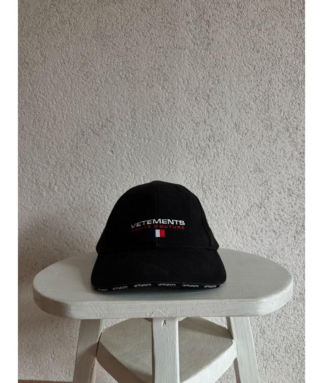 VETEMENTS Черная хлопковая кепка/бейсболка, фото 2