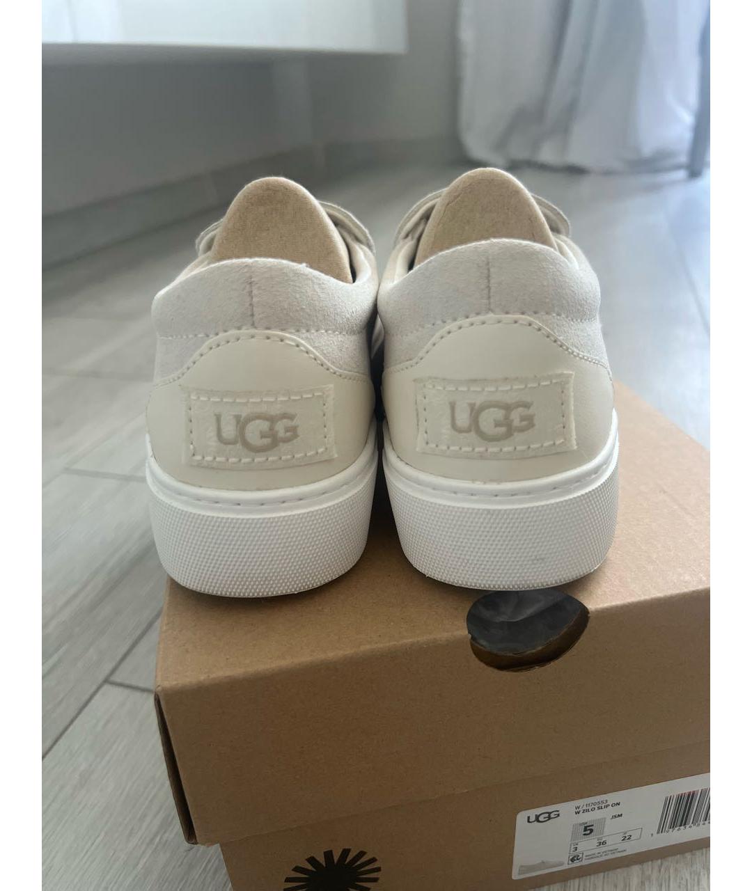UGG AUSTRALIA Бежевые замшевые лоферы, фото 4