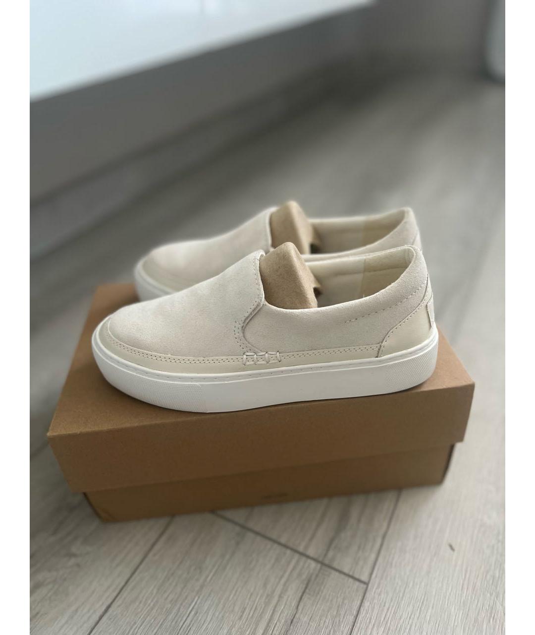 UGG AUSTRALIA Бежевые замшевые лоферы, фото 7