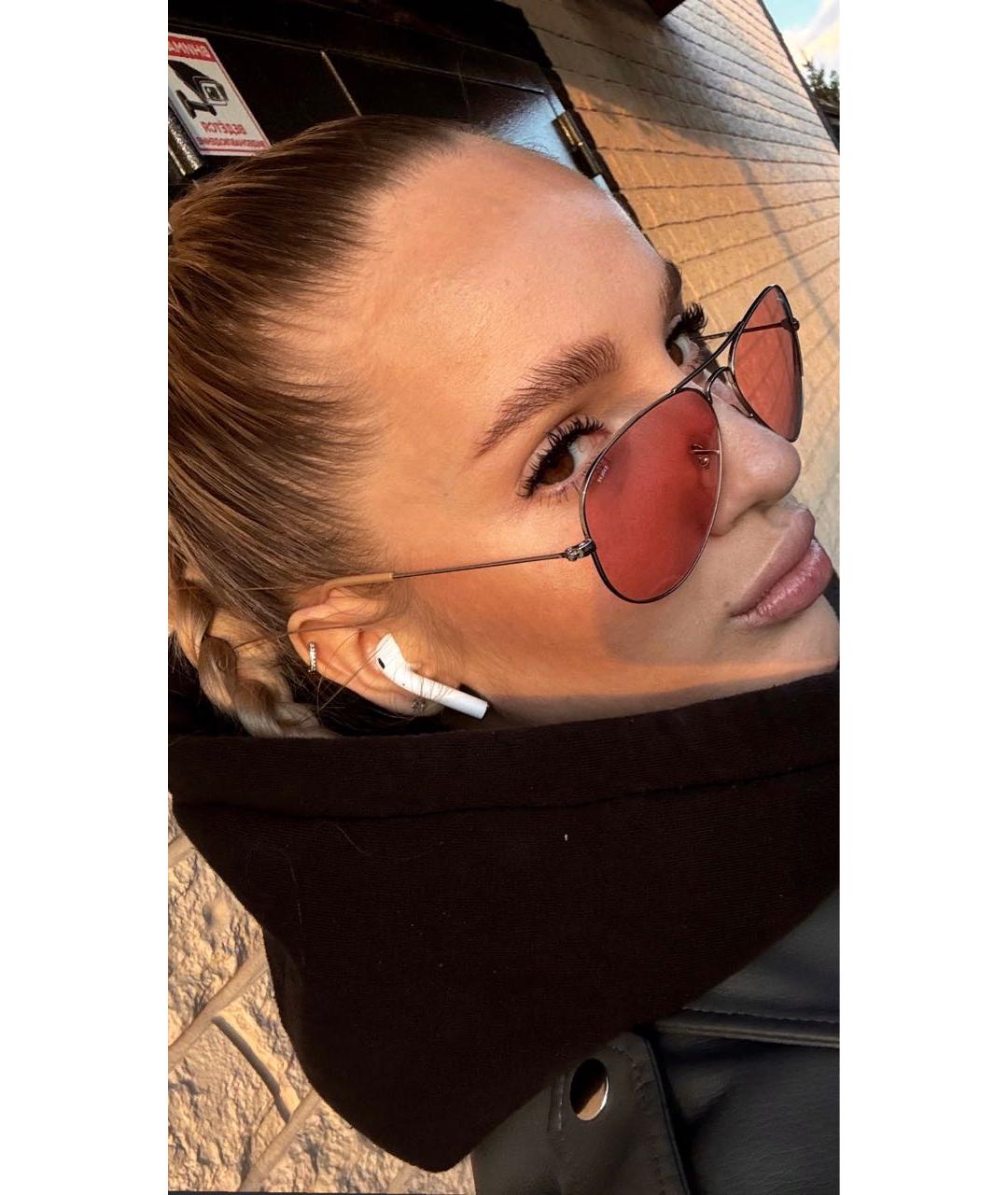 RAY BAN Серебряные металлические солнцезащитные очки, фото 2