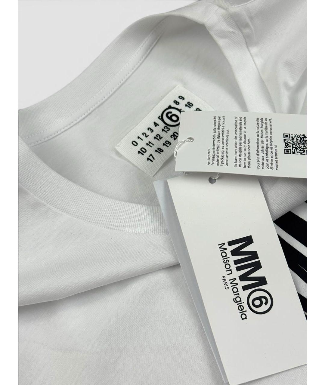 MAISON MARGIELA Белая хлопковая футболка, фото 4