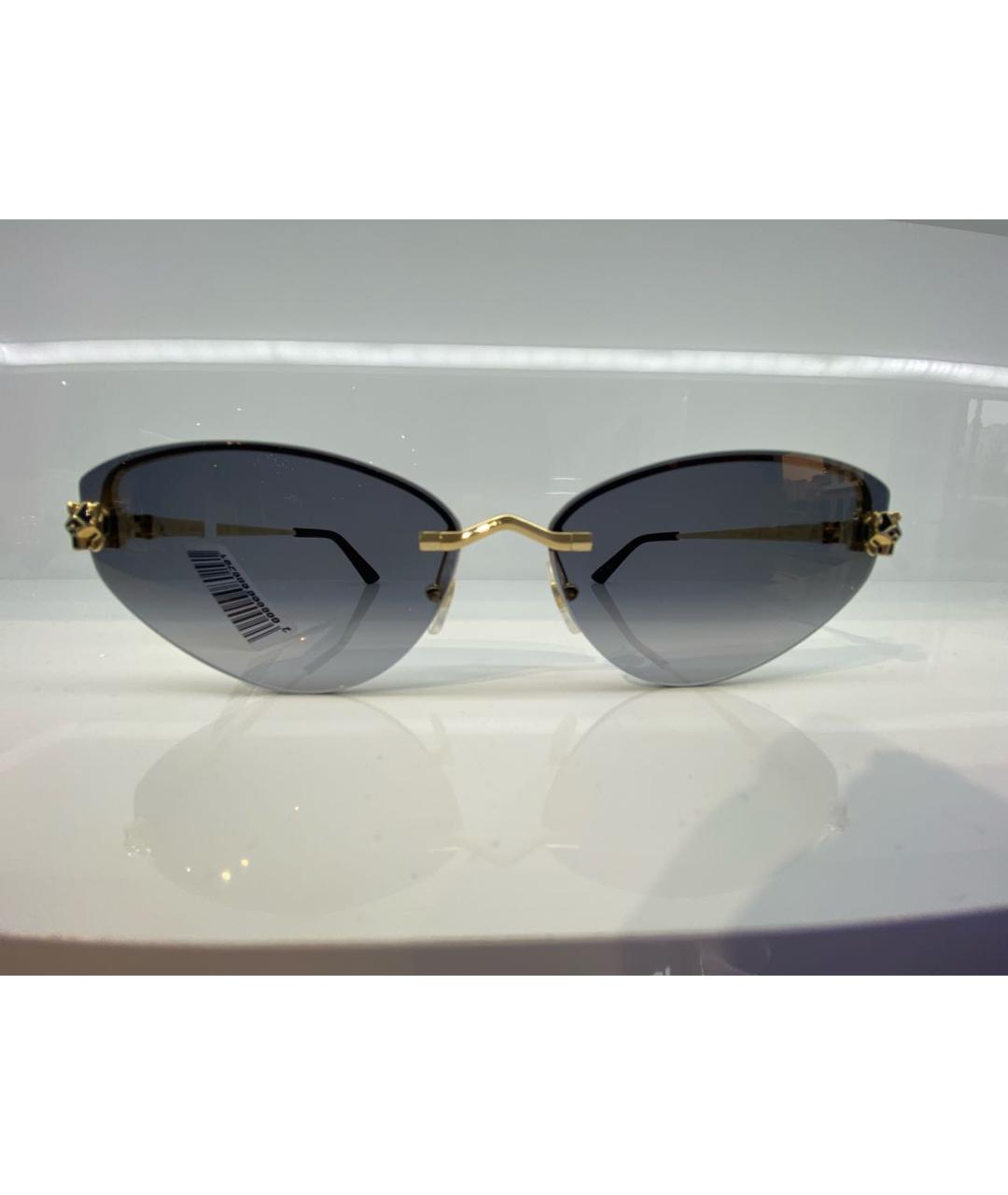 CARTIER Золотые металлические солнцезащитные очки, фото 4