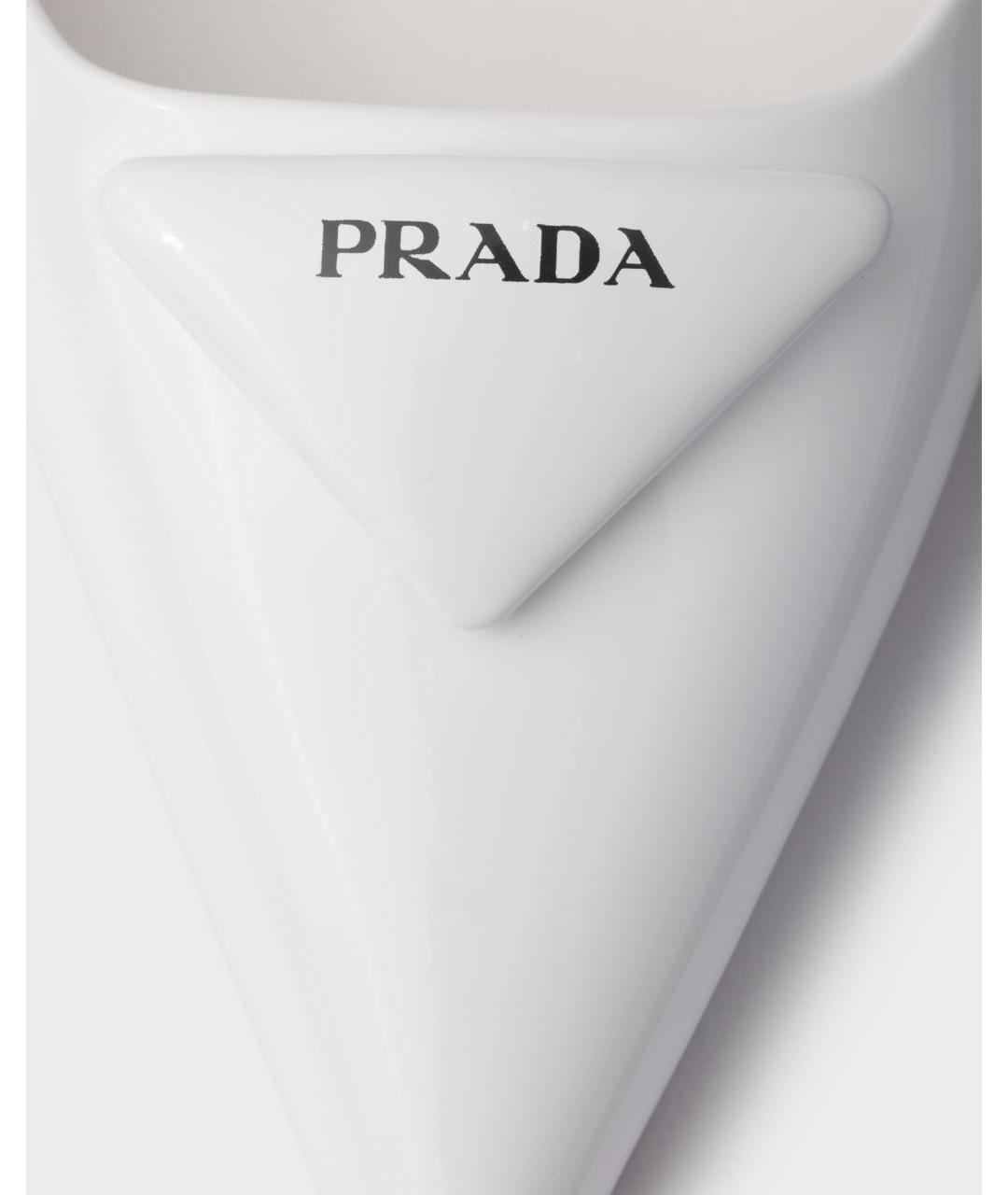 PRADA Белые кожаные туфли, фото 4
