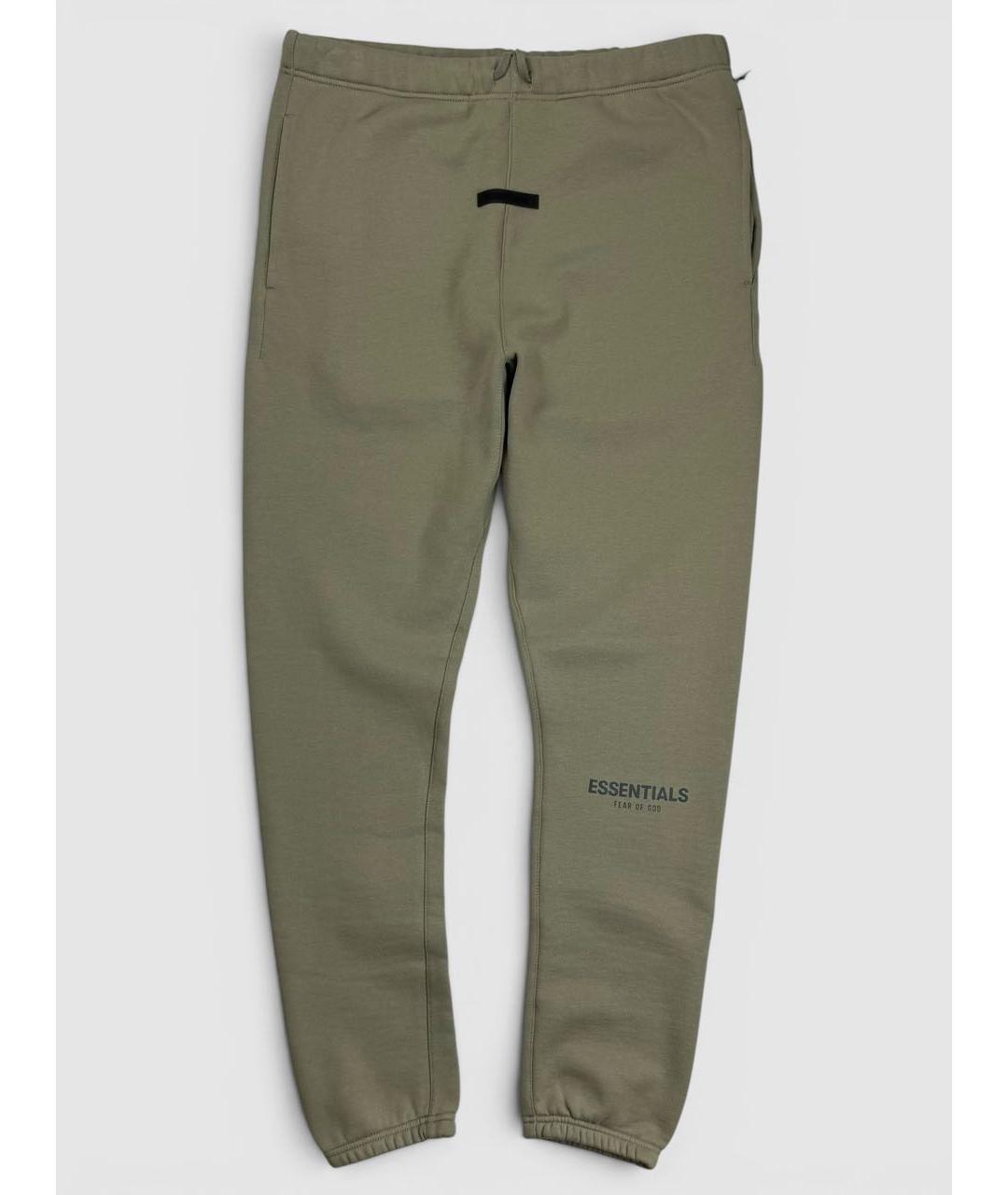 FEAR OF GOD ESSENTIALS Хаки хлопковые повседневные брюки, фото 2
