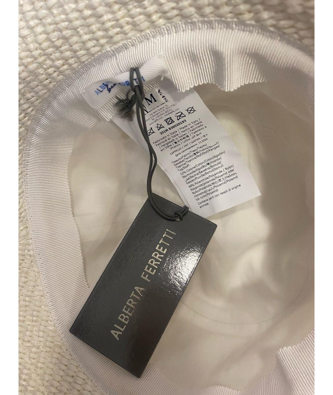 ALBERTA FERRETTI Белая шляпа, фото 2