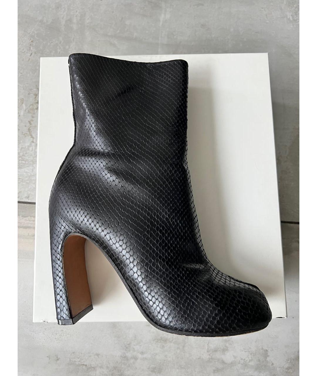 MAISON MARGIELA Черные кожаные ботильоны, фото 6