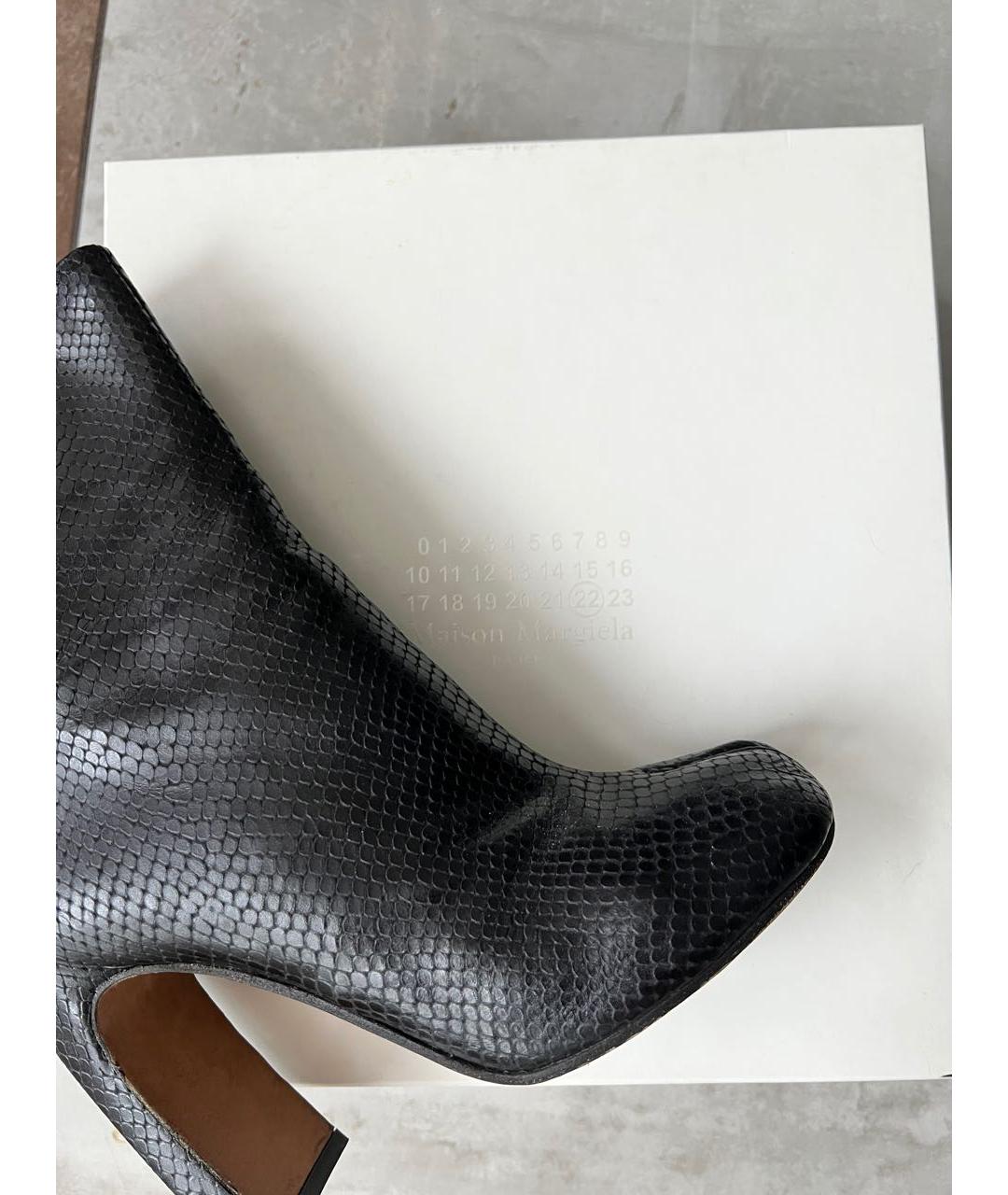 MAISON MARGIELA Черные кожаные ботильоны, фото 7
