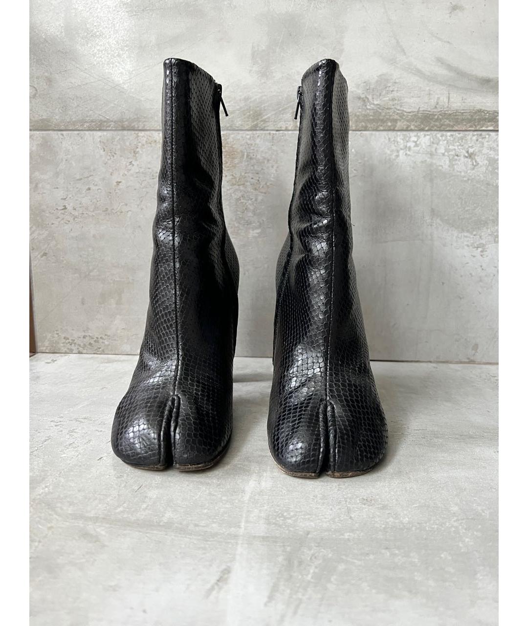 MAISON MARGIELA Черные кожаные ботильоны, фото 2