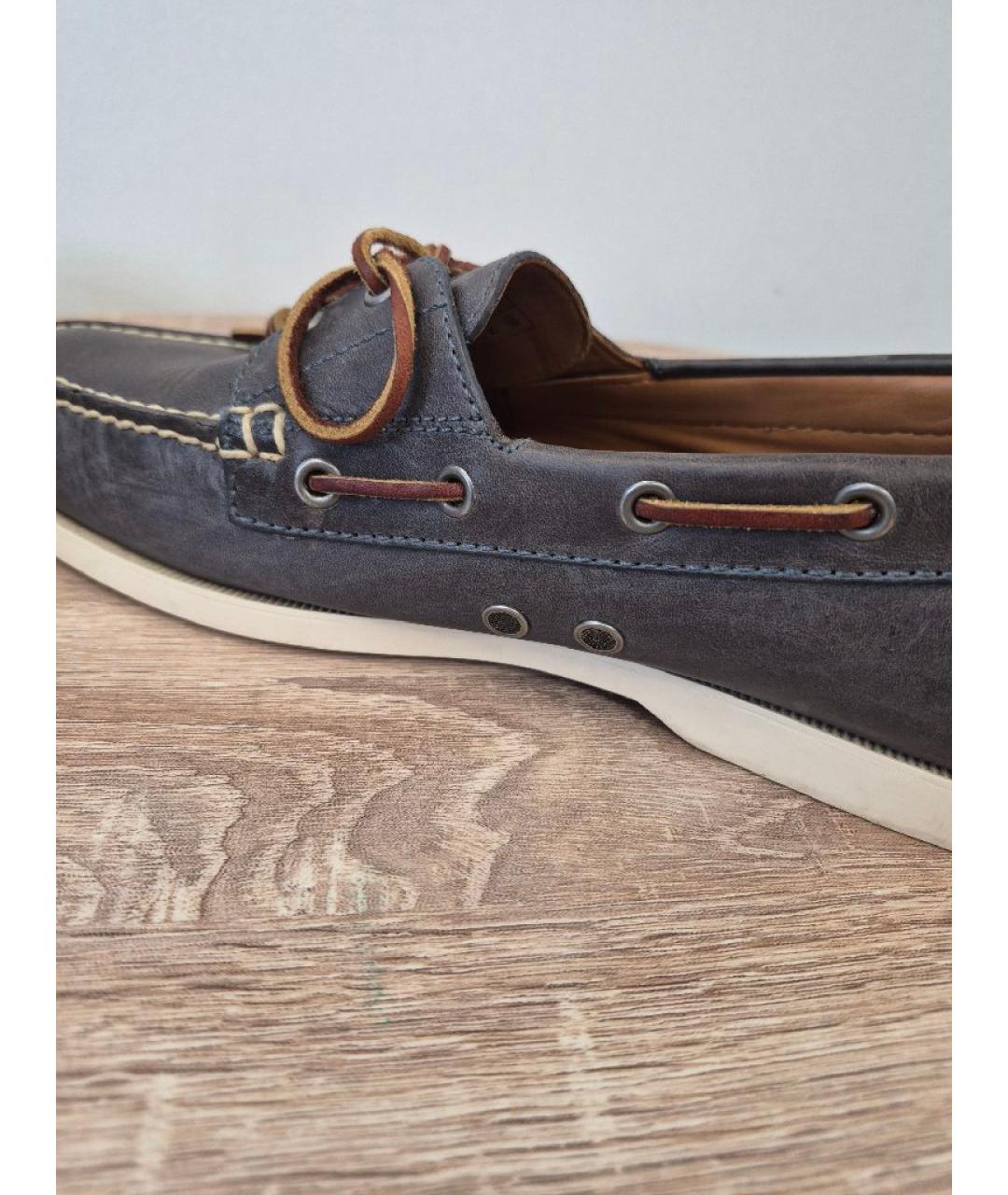 POLO RALPH LAUREN Серые кожаные лоферы, фото 9