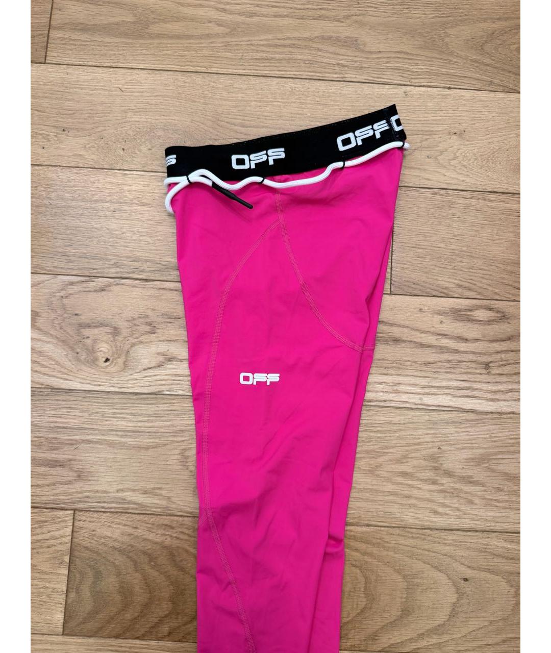 OFF-WHITE Розовые леггинсы и велосипедки, фото 3