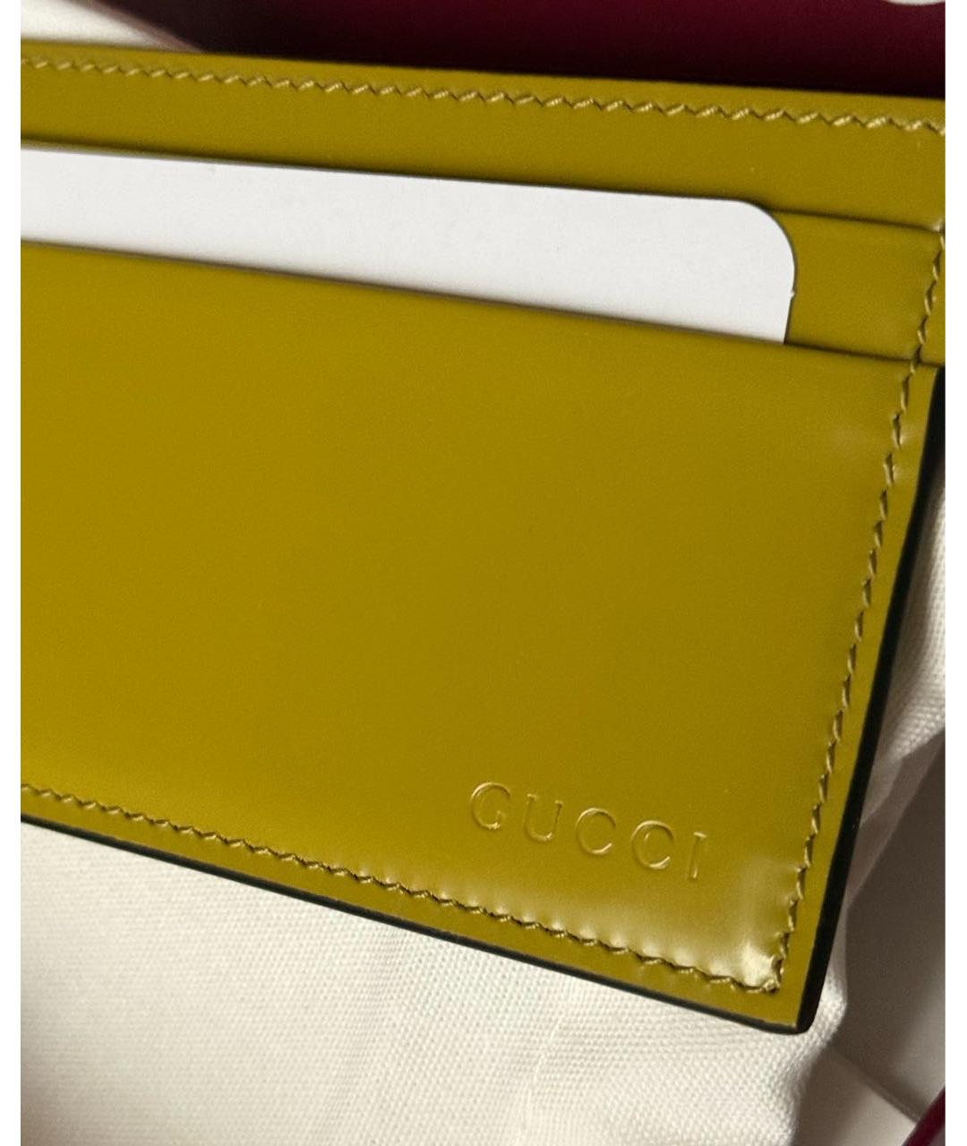 GUCCI Зеленый кожаный кардхолдер, фото 6