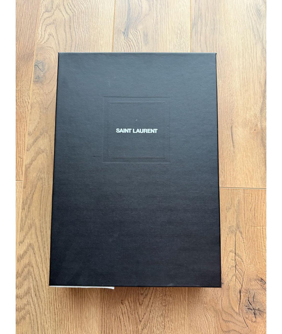 SAINT LAURENT Черная кожаная сумка через плечо, фото 4