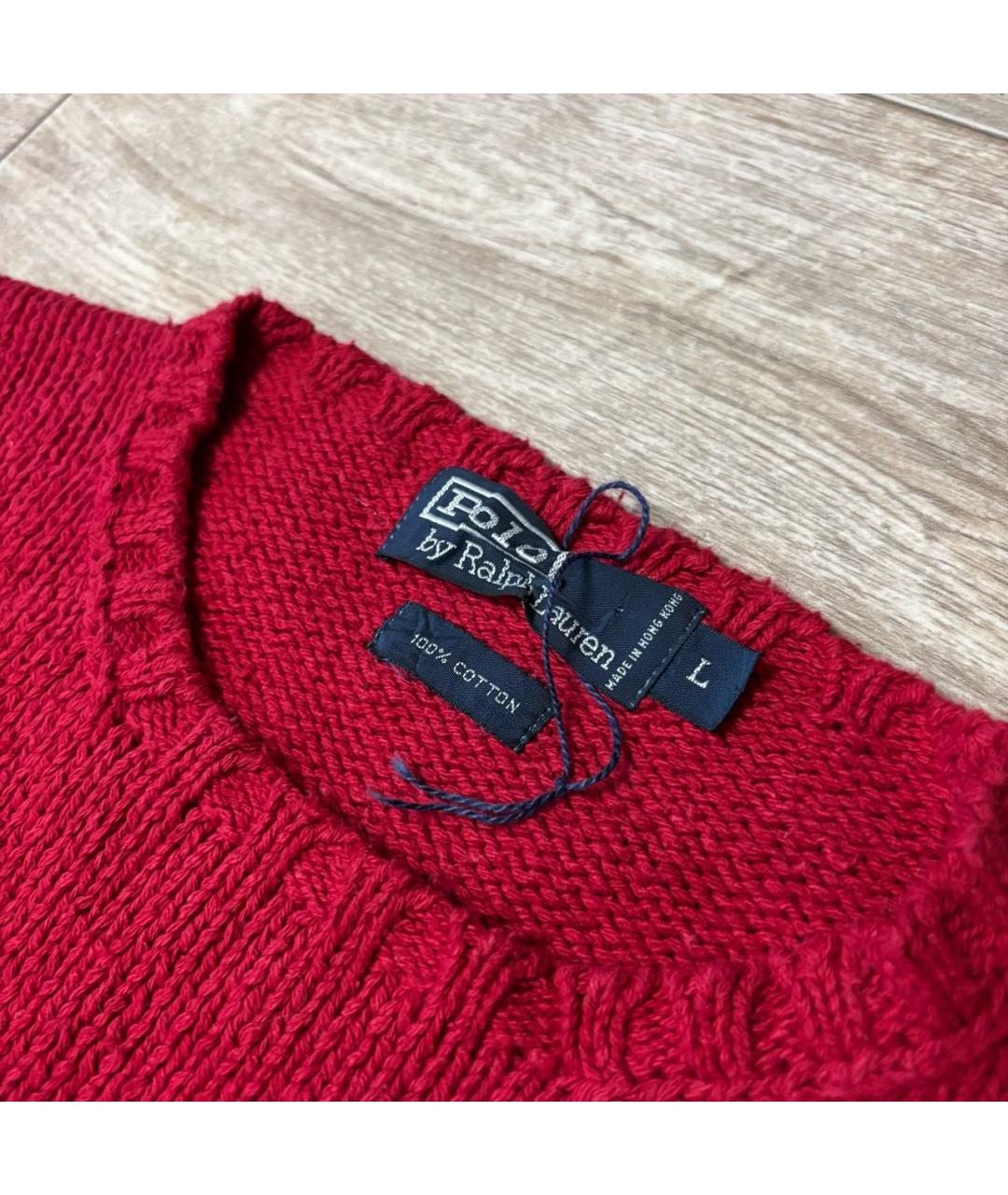 POLO RALPH LAUREN Красный хлопковый джемпер / свитер, фото 4