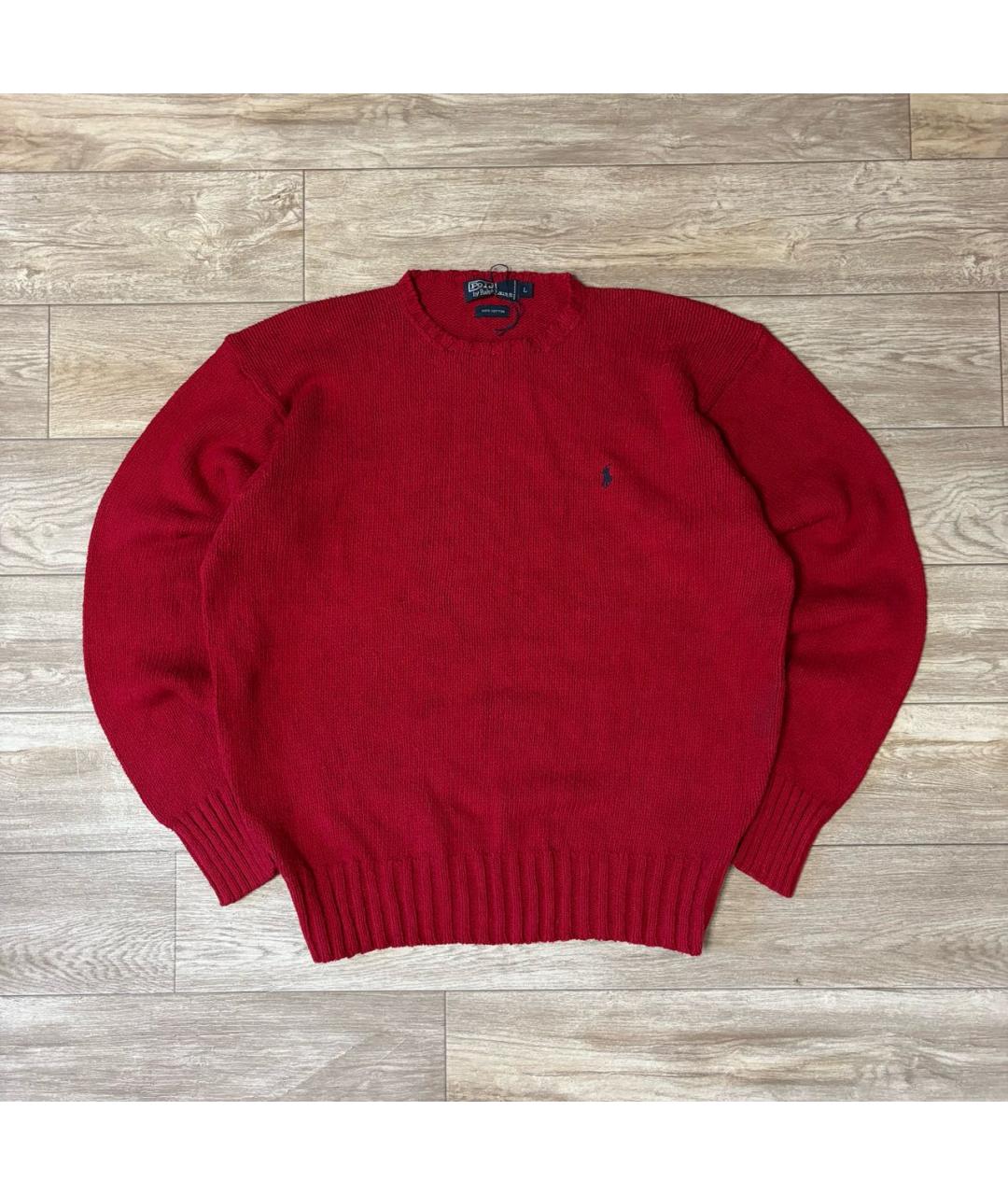 POLO RALPH LAUREN Красный хлопковый джемпер / свитер, фото 6