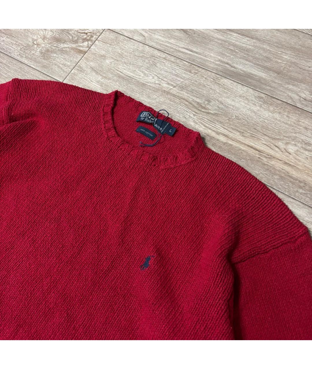 POLO RALPH LAUREN Красный хлопковый джемпер / свитер, фото 2