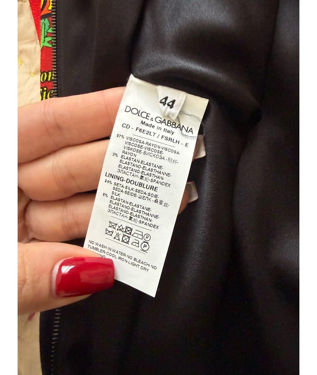 DOLCE&GABBANA Черное вискозное повседневное платье, фото 6