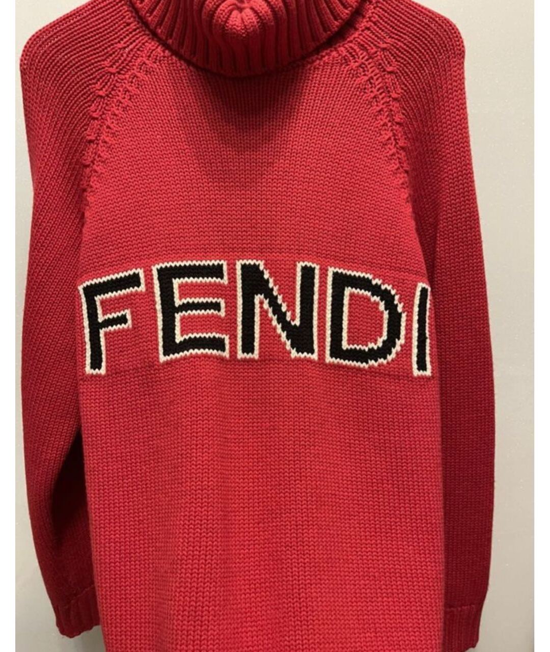 FENDI Красный шерстяной джемпер / свитер, фото 5