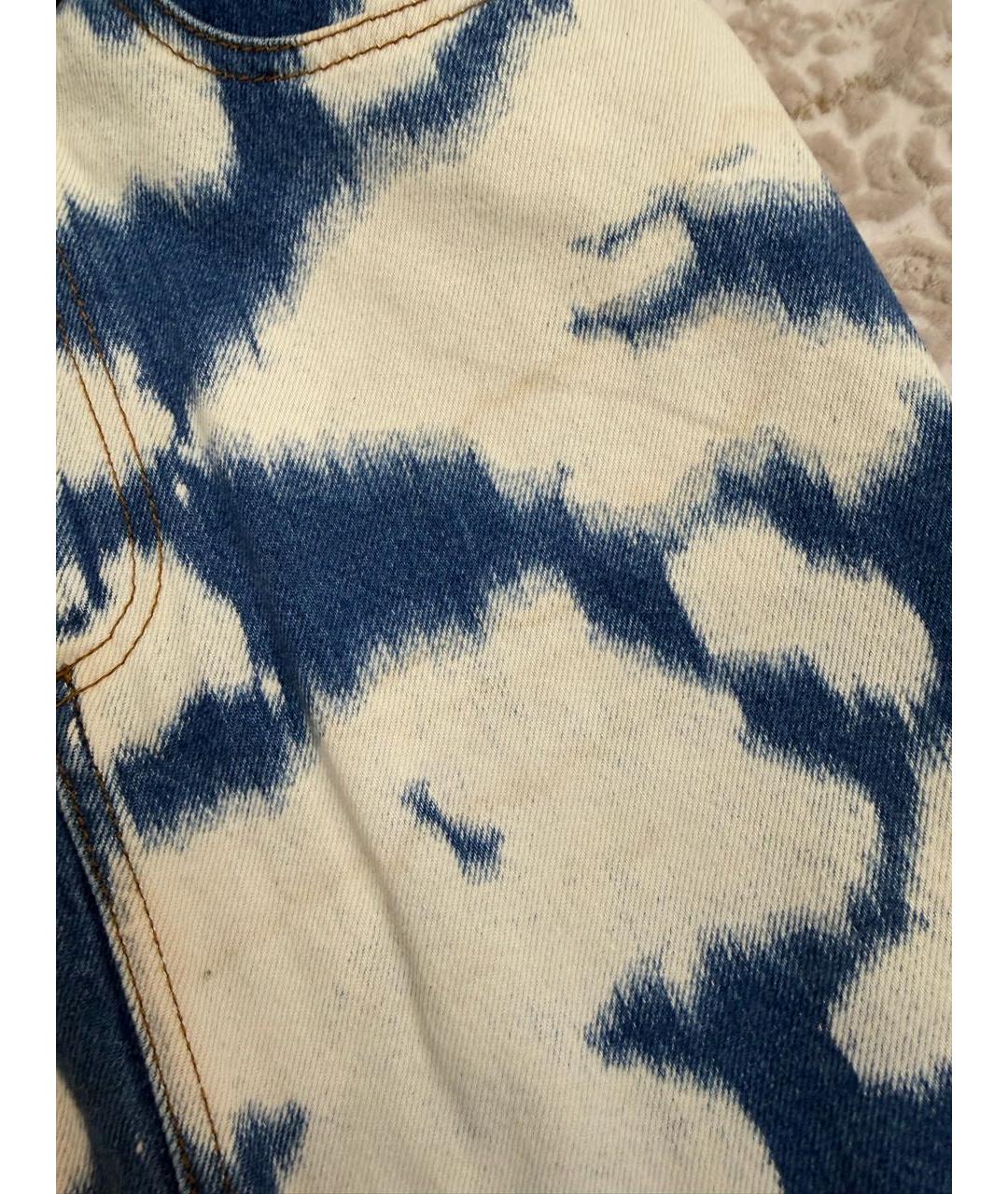 BURBERRY Синяя деним юбка мини, фото 7