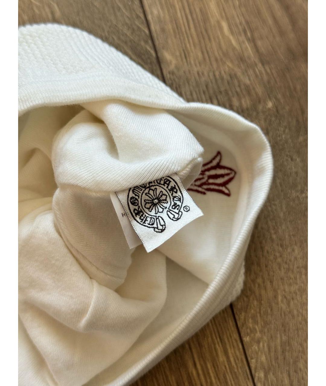 CHROME HEARTS Белая хлопковая шапка, фото 6