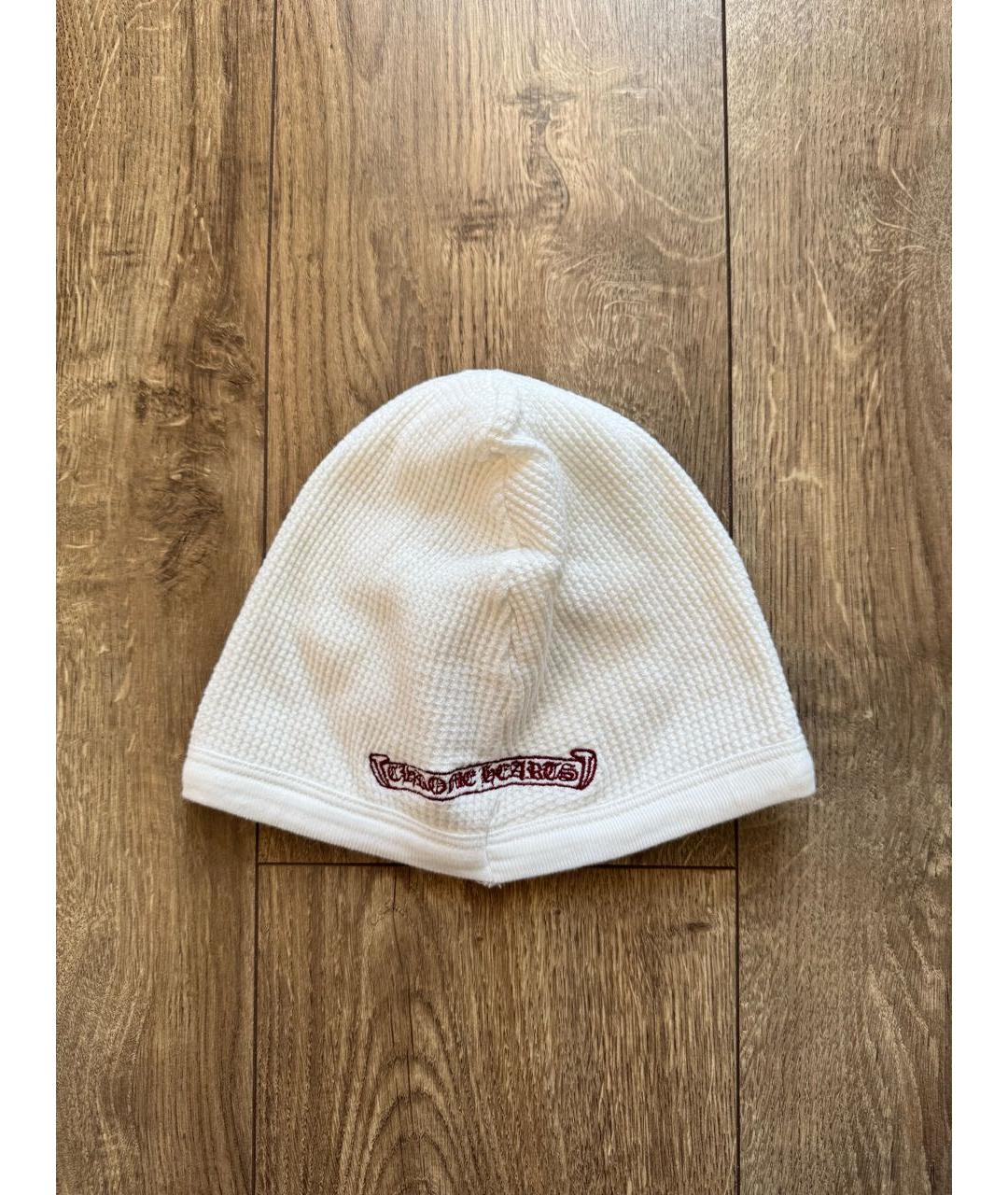 CHROME HEARTS Белая хлопковая шапка, фото 4