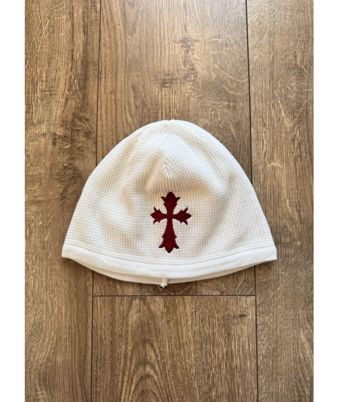 CHROME HEARTS Белая хлопковая шапка, фото 7