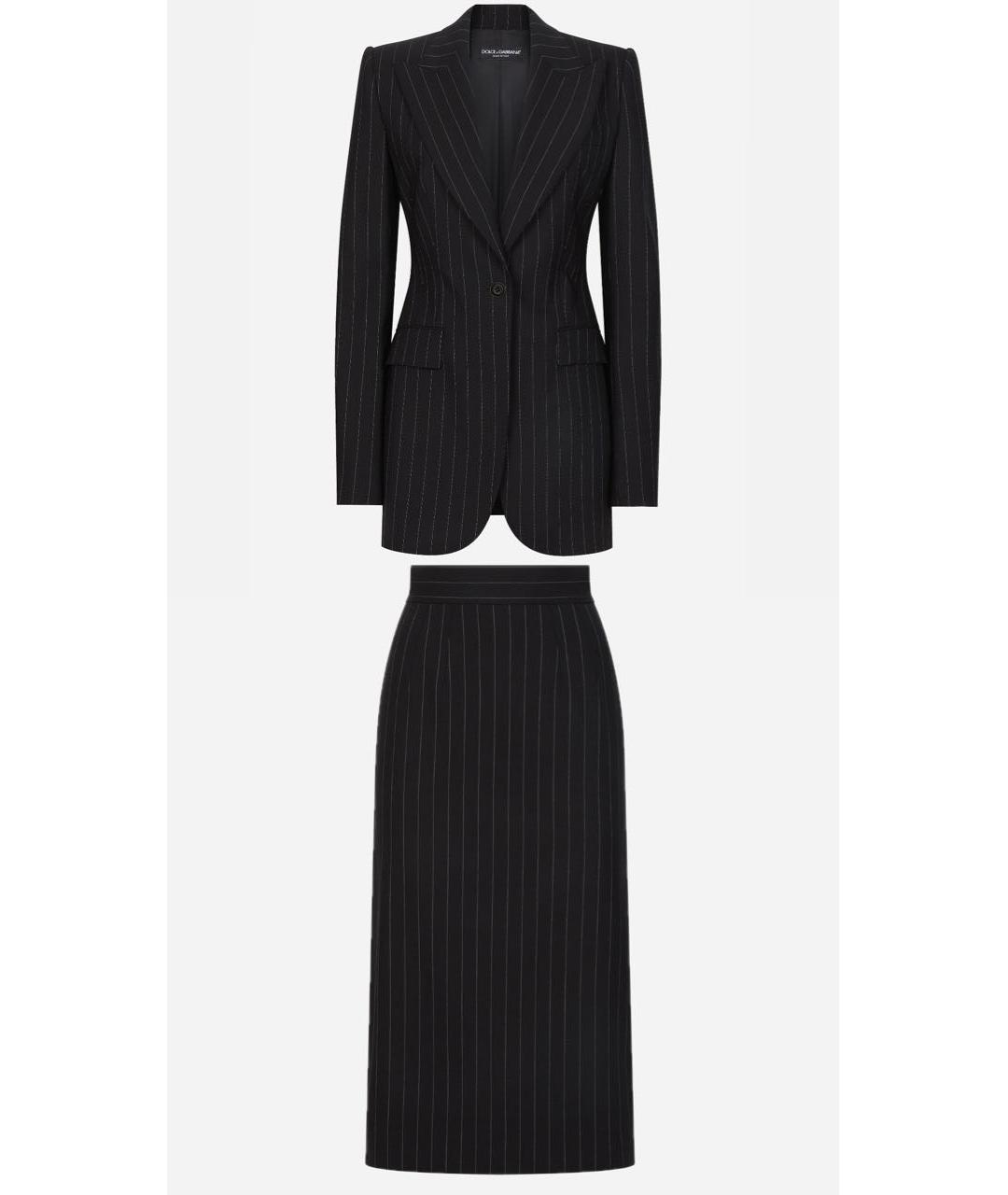 DOLCE&GABBANA Черный костюм с юбками, фото 8