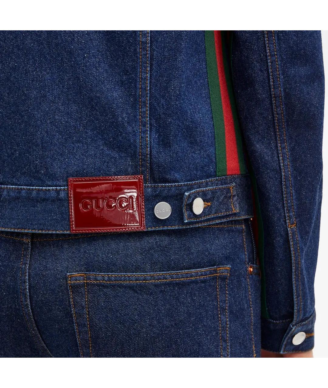 GUCCI Синяя деним куртка, фото 3