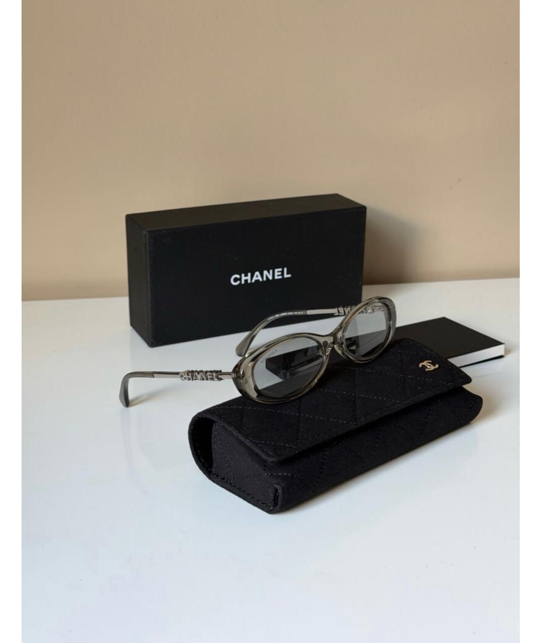 CHANEL Серые пластиковые солнцезащитные очки, фото 2