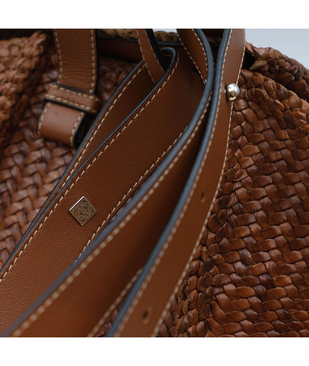 LOEWE Коричневая кожаная сумка тоут, фото 5