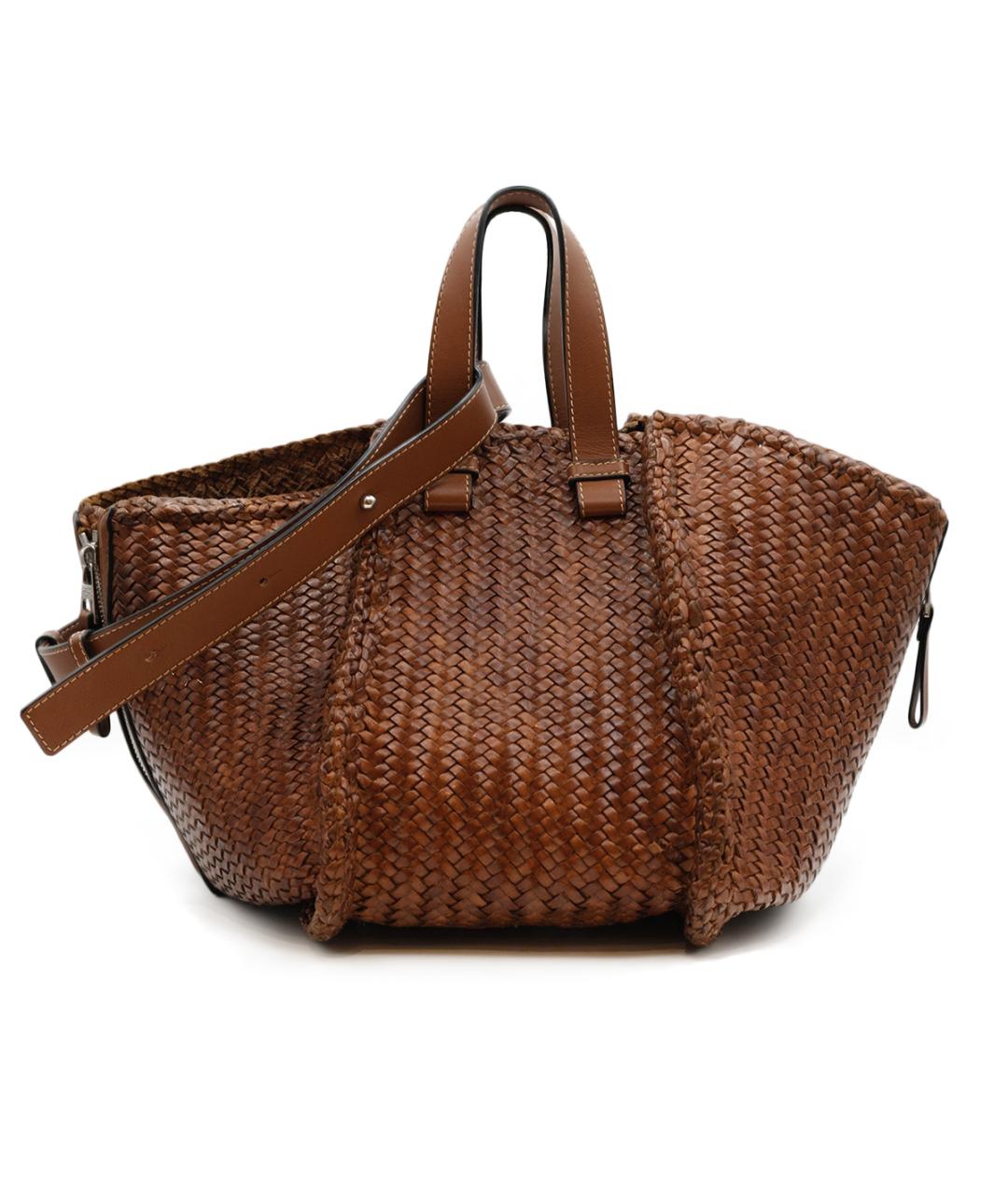LOEWE Коричневая кожаная сумка тоут, фото 9