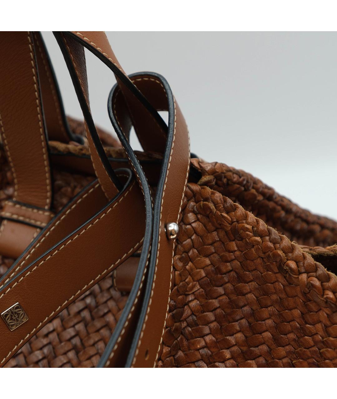 LOEWE Коричневая кожаная сумка тоут, фото 6